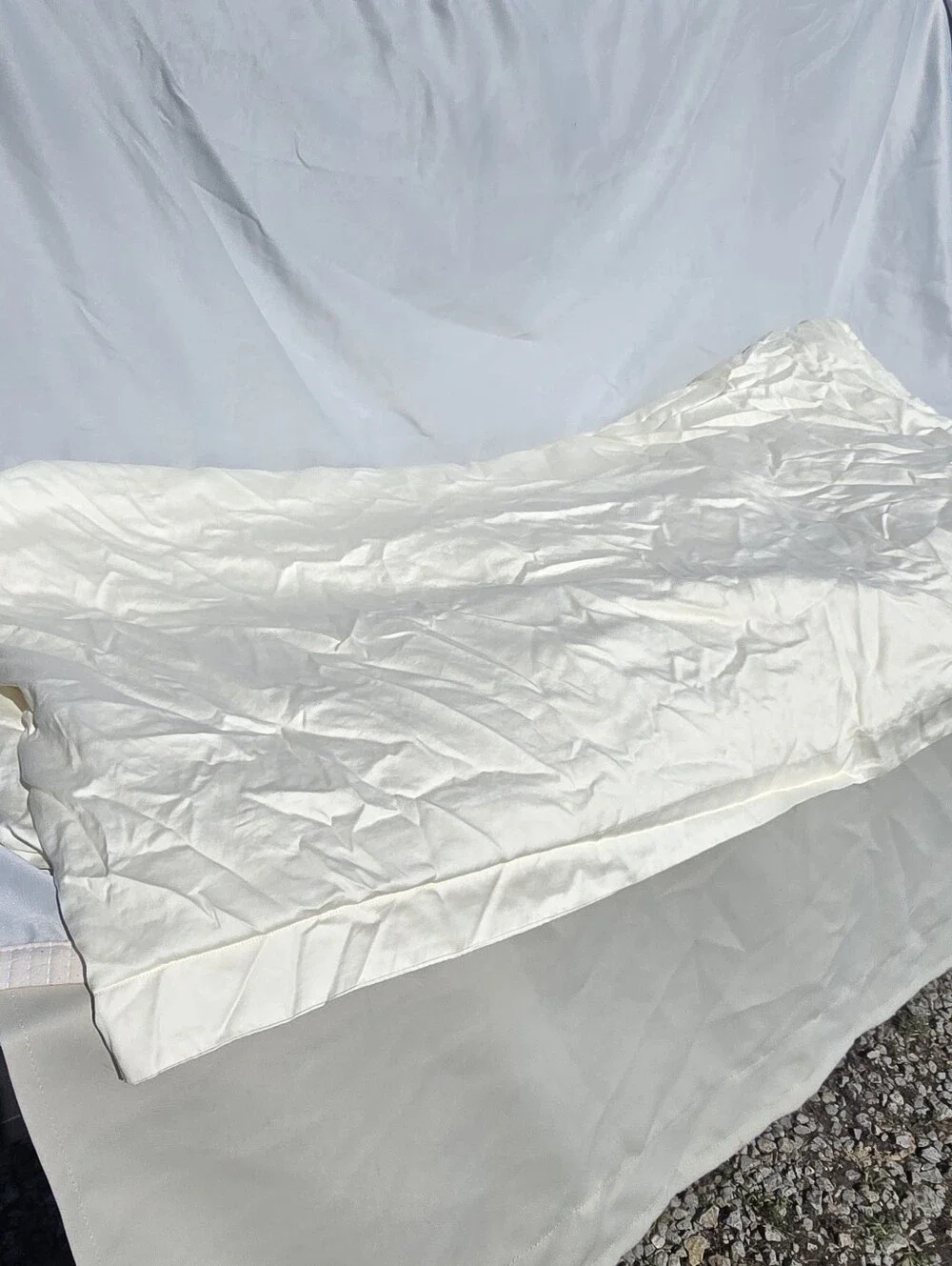 Quince FULL / QUEEN Ivory Giza Cotton Sateen Duvet Cover ONLY 100% Cotton